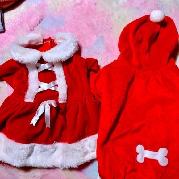His and her doggy Christmas outfits perfect for the holidays and  just in time . - Picture 1 of 4